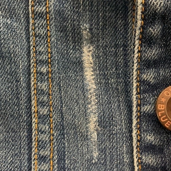 Old Navy Vintage Blue Jeans girl denim Jacket size Large. Dark wash. - Picture 9 of 10